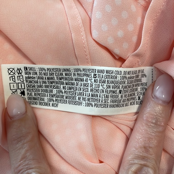 Forever 21 Halter Style Peach Polka Dot Tank Size S - Picture 9 of 9